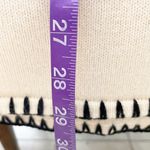 360 Cashmere  Women's Cream Black Cape Shawl Poncho Soft Cozy Cashmere Wool Small Photo 5