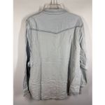 Mossimo Supply Co B6 vintage Mossimo light wash boyfriend fit denim pearl snap long sleeve Women s Photo 8