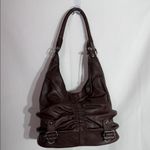 Jessica Simpson Brown Pebbled Shoulder Bag JS5132 Slouchy Buckle Hobo Purse Photo 6
