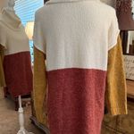 Sunday in Brooklyn  Colorblock Turtleneck Sweater - Cream, Rust, Mustard Photo 4