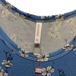 BISHUIGE Blue and White Ditsy Floral Print Dress Womens SZ 6XL Maxi Soft Photo 9