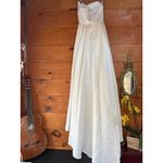 Lulus  Lifetime of Love White Satin Strapless A-Line Gown Bridal Dress Bride 6 Photo 5