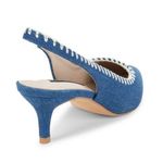 French Connection Kitten Heel Denim Slingback Pumps Photo 2