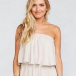 Show Me Your Mumu NWT Hacienda Maxi Dress SMALL Show Me The Ring Crisp beige Photo 3