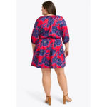 Draper James Martina Mini Dress in Magnolia Jacquard Dot Size XXL Red Floral Photo 1