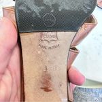 Bottega Veneta  Light Brown Leather Strappy Block Heel Sandal with Gold Buckle 8B Photo 8