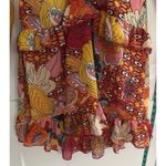 Girl Soul Tropical Floral Cut Out Ruffled Mini Dress Size M Size M Photo 3