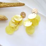 ZARA New!  Natural Shell Earrings Photo 2