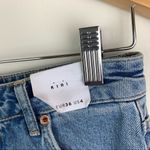 Topshop  Kiri High Waisted High Leg Denim Fringe Festival Shorts 4 NWT Photo 2