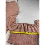 SheIn  XL‎ Two Piece Set Crop Top Wide Leg Pants Ruffle Smocked Pink Casual Photo 3