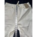 Madewell  Women's Ripped Knee‎ Baggy Straight Leg Jeans Raw Hem White Size 29 Photo 7