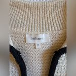 Bohme  Cream and Black Cardigan Sweater Photo 2