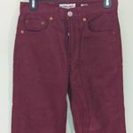 RE/DONE Corduroy Pants NWT Burgundy Red USA High Rise Stovepipe Photo 2