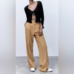 ZARA Tan Chinos Relaxed Fit Lightweight Photo 1