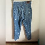Hollister Co. Ultra High-Rise Mom Denim Jeans Embroidered white roses! Photo 4