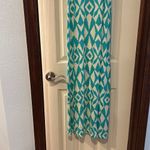 Diosa NWT Boutique Teal & Beige Aztec Tribal Sleeveless Razorback Maxi Dress Small Photo 5