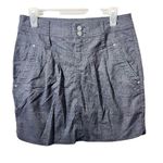 prAna  Lizbeth Gray/Blue Hemp Blend Short Skirt Size 4 Photo 0