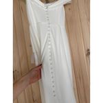 Lulus NWT Arienne White Off-the-Shoulder Mermaid Maxi Dress Wedding Bridal Sz S Photo 8