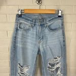 American Eagle  Distressed Light Wash 90s Straight Leg Jeans Size 00 Photo 4