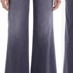 MOTHER The Tomcat Roller Fray Wide Leg Jeans Dancing in the Moonlight Black Size 29 Photo 0