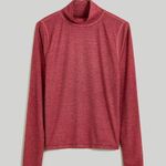 Madewell NWT:  maroon mock neck long sleeve shirt Photo 0