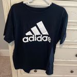 Adidas  black and white logo t-shirt Sz L Photo 0