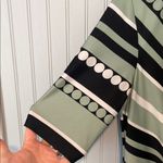 R&K Black and Light Green Ruched Wrap Dress | Medium Photo 2