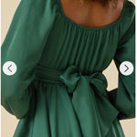 Altar'd State Green Long Sleeve State Ruffle Altar'd Tie Dress Photo 1