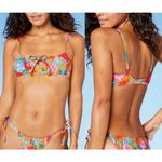 Xhilaration Juniors Tunneled Tie-Front Bikini Top NWOT S Photo 1