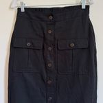 Sunday in Brooklyn NWT Anthropologie  Black Midi Cargo Skirt Size Small NEW Black Photo 4
