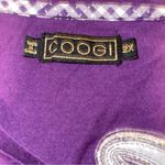  Women’s Short Sleeve V-Neck T-Shirts Purple White Coogi Logo On Back 2X Photo 5