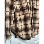 PacSun NEW  Womens Plaid Fuzzy Fury Cosy Jacket Shacket Size XS/S Brown Photo 4