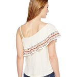 Lucky Brand New Embroidered Off the Shoulder Top Photo 2
