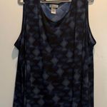 Catherines 3X Navy Diamond Pattern Tank Top Blue Photo 0