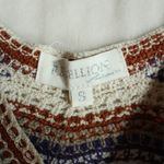 Rebellious One Stylish Wavy Crochet Tank Top - Brown, Blue, Cream Photo 1