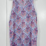 Victoria's Secret  Medium Blue, Pink Paisley Sleeveless Sleep Dress Nightie Photo 3