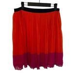 GH BASS PLEATED COLORBLOCK SKIRT Orange Size 6 Photo 0