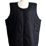 Socialite  Vest Black Quilted Front Zip Lightweight Boxy Puffer Plus Size 2X NEW Photo 0