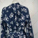 Rebecca Taylor  La Vie Camille Navy Blue Floral Print Dress Size US‎ Small Photo 7
