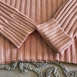 American Eagle cropped soft blush pink long sleeved sweater size small Photo 3