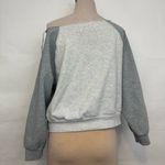 Victoria's Secret Victoria’s Secret On Point Collection Cropped off shoulder gray sweatshirt Large Photo 2
