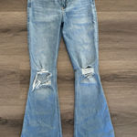 Hollister  Light Blue Flare Jeans with Ripped Knees Photo 0