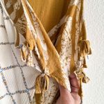 Free People  Touch Of Love Tie Side Tank Top Swing Mustard Sleeveless Size XS Photo 5