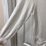 Trina Turk ‎ White Cotton Cardigan with Contrast Stitching and Front Pockets Photo 3