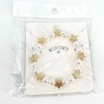Wildflower pearls gold stars stretch bracelet new nwt‎ shimmer perla Estrella Gold Photo 0