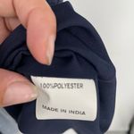 Eshakti  Women's Navy Star Print Belted Button Up Knee Length Shirt Dress‎ Size 4 Photo 8