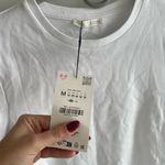 ZARA  White T-Shirt with Black Lace Trim Photo 3