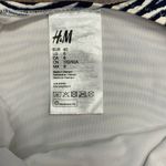 H&M  One Piece Swimsuit Dark Blue Zebra Print Cross Back Size 8 Photo 4