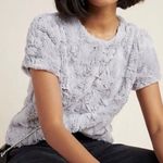 Anthropologie Leifsdottir Gray Faux Fur Short Sleeve Top Photo 6
