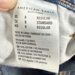 American Eagle Womens‎ Size 8 Medium Wash Ripped Knee Mom Jeans Comfort Stretch Blue Photo 6